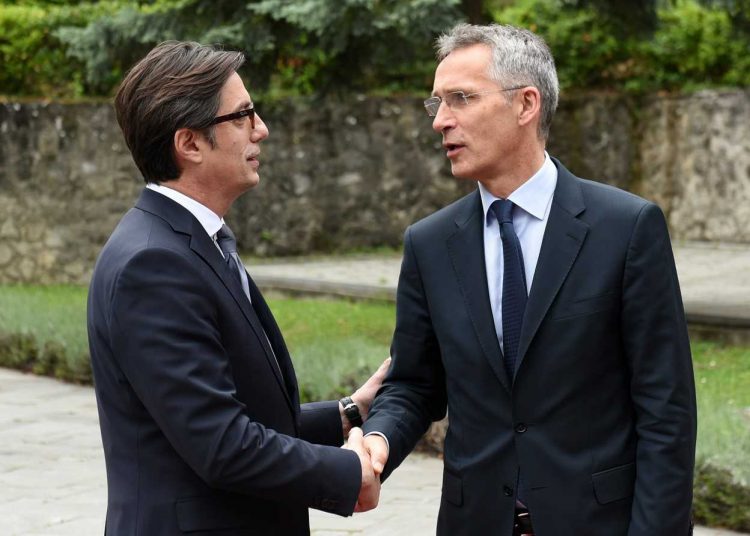 Presidenti Pendarovski në takim me sekretarin e përgjithshëm të NATO-s, Stoltenberg
